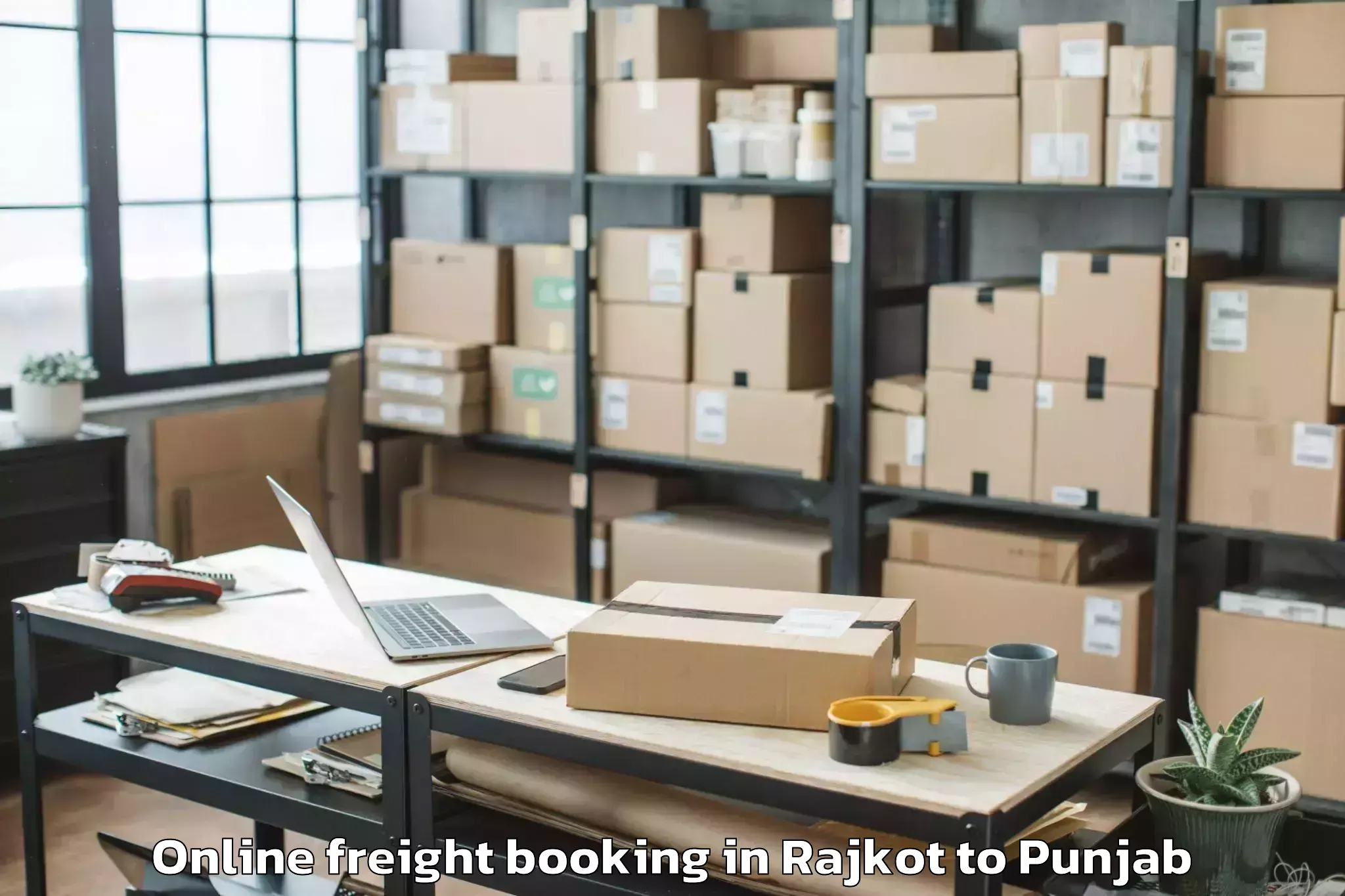 Efficient Rajkot to Tapa Online Freight Booking